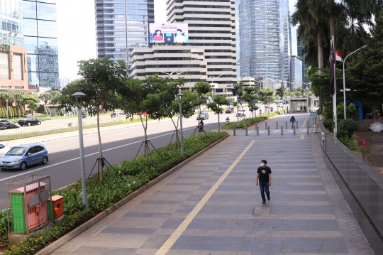 Suasana Jalan Ibu Kota Lengang Saat Libur Natal