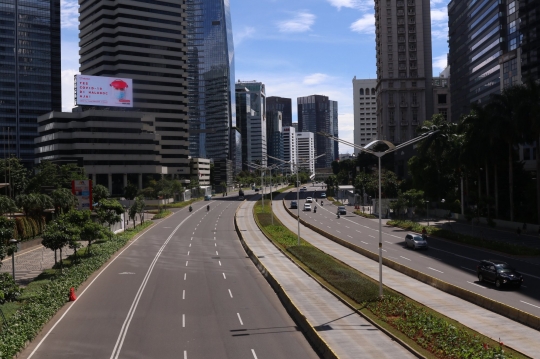 Suasana Jalan Ibu Kota Lengang Saat Libur Natal