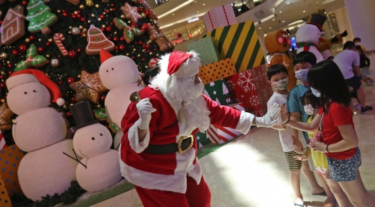 Suasana Hari Natal di Senayan City Mall Saat Pandemi