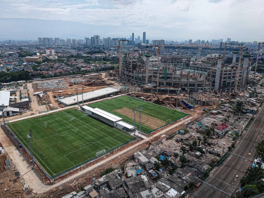 Penampakan Lapangan Latih Jakarta International Stadium Usai Diresmikan
