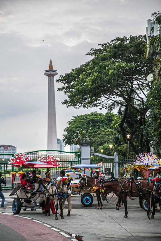 Akhir Tahun 2020, Tukang Delman Kawasan Monas Menganggur