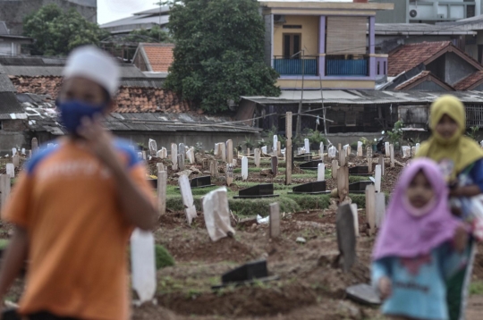 Blok Makam Covid-19 di TPU Tegal Alur Penuh