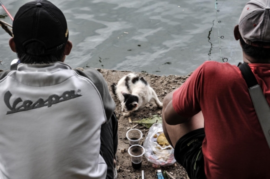 Serunya Memancing di Waduk Kolong Tol