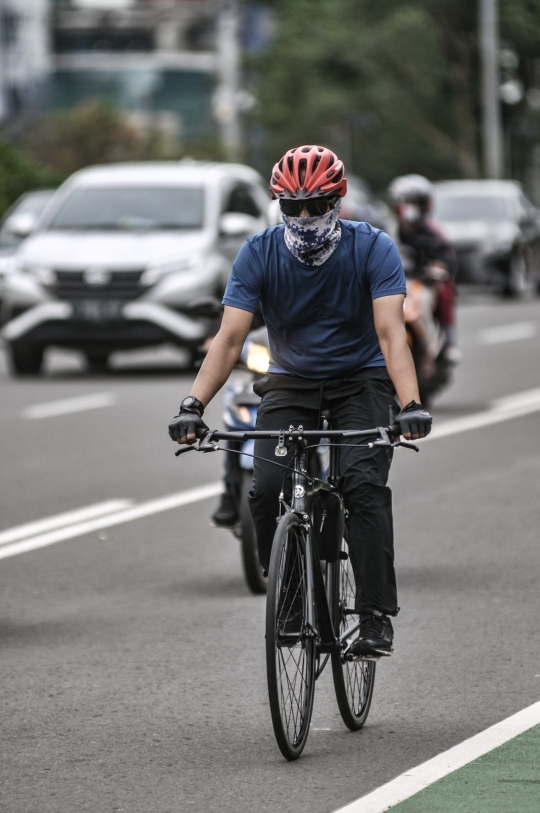 Sepekan PSBB, Lalu Lintas Pesepeda di Ibu Kota Meningkat