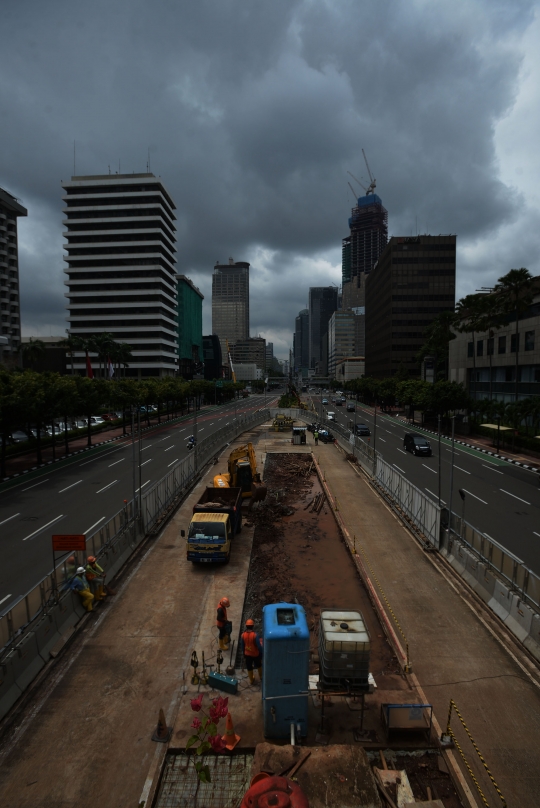 Progres Proyek MRT Fase Dua di MH Thamrin