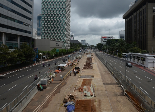 Progres Proyek MRT Fase Dua di MH Thamrin