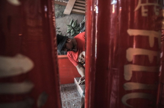 Persiapan Klenteng Ancol Sambut Tahun Baru Imlek