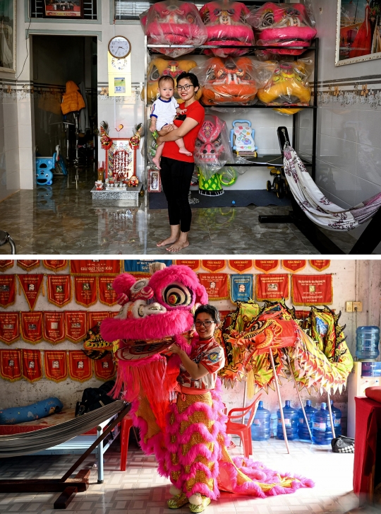 Potret Penari Barongsai Perempuan