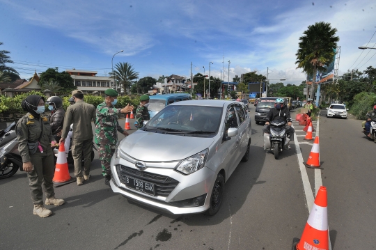 Penyekatan Wisatawan Puncak Saat Libur Imlek