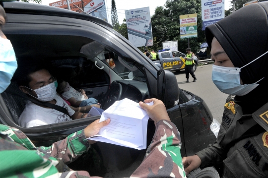 Penyekatan Wisatawan Puncak Saat Libur Imlek