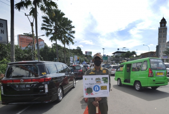 Penyekatan Wisatawan Puncak Saat Libur Imlek