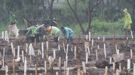 Makam Korban Covid-19 Dipersempit