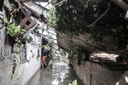 Tanah Longsor Timpa Permukiman di Kemang