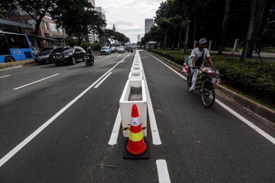 Jalur Sepeda di Jalan Sudirman-Thamrin Jadi Permanen