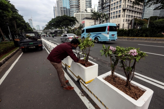 Jalur Sepeda di Jalan Sudirman-Thamrin Jadi Permanen