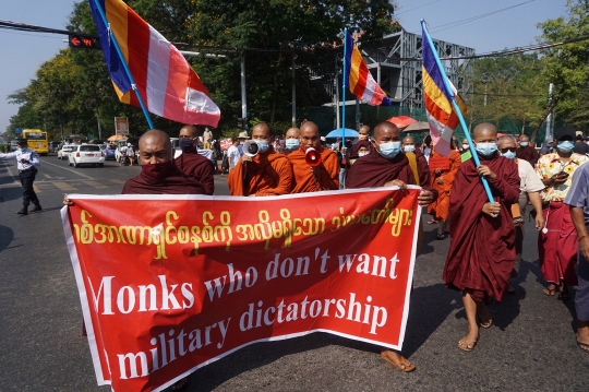 Kedubes Indonesia Digeruduk Demonstran Antikudeta Myanmar