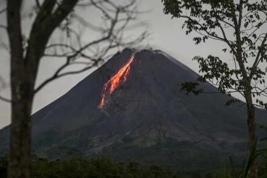 Gunung Merapi Puluhan Kali Luncurkan Lava Pijar