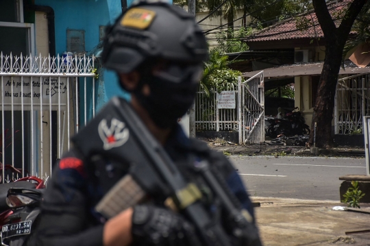 Penjagaan Ketat Usai Bom Bunuh Diri di Gereja Katedral Makassar