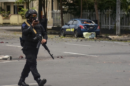 Penjagaan Ketat Usai Bom Bunuh Diri di Gereja Katedral Makassar