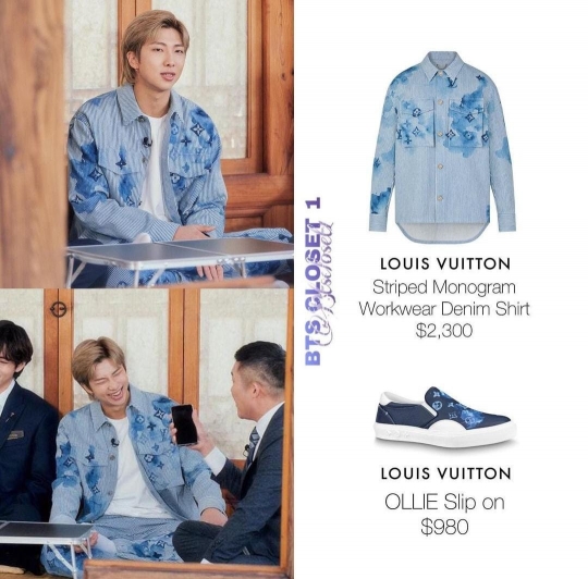 JK DAILYʲᵏ on X: [INFO] JUNGKOOK is wearing a Louis Vuitton Staples  Edition DNA Denim Jacket ($2,030) in 'You Quiz On The Block' Link:    / X