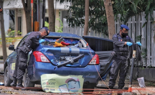 Kondisi Motor yang Digunakan Pelaku Bom Bunuh Diri di Katedral Makassar