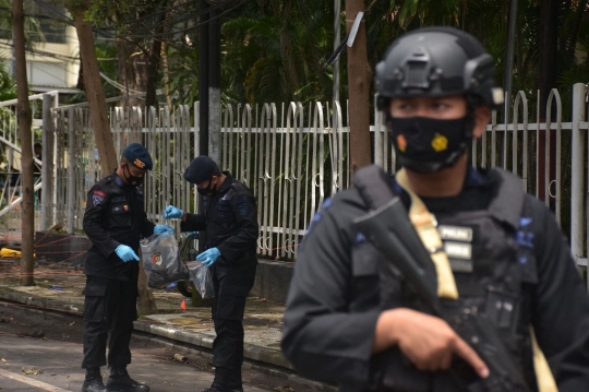 Kondisi Motor yang Digunakan Pelaku Bom Bunuh Diri di Katedral Makassar