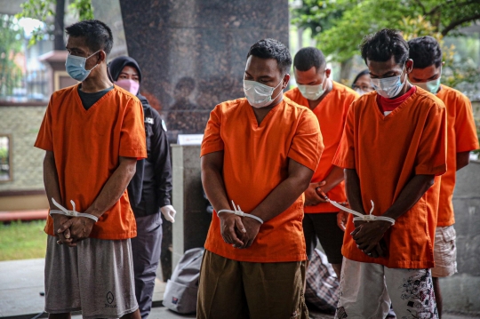 Rilis Barang Bukti Penyelundupan Narkotika Jaringan Malaysia ke Indonesia