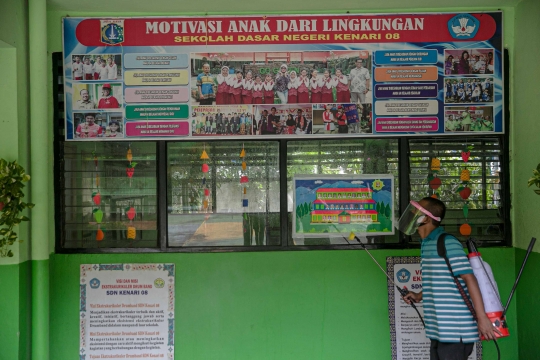 Persiapan Uji Coba Sekolah Tatap Muka di SDN Kenari 08