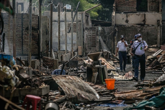 Kondisi Pasar Kambing Tanah Abang Ludes Terbakar