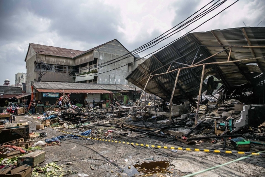 Kondisi Pasar Kambing Tanah Abang Ludes Terbakar