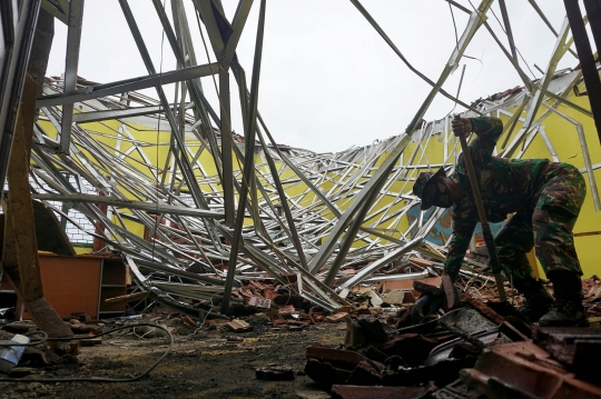 Kondisi MAN 2 Malang Rusak Berat Akibat Diguncang Gempa