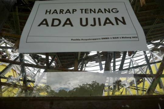 Kondisi MAN 2 Malang Rusak Berat Akibat Diguncang Gempa