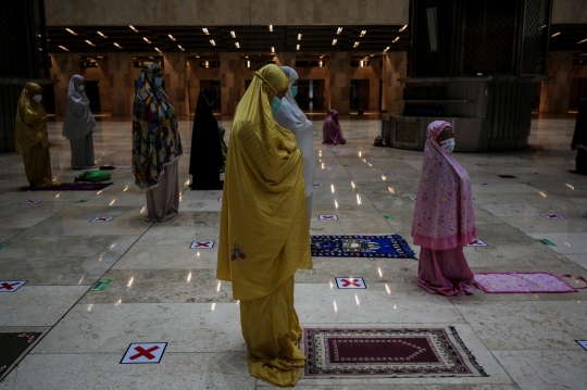 Suasana Tarawih 1 Ramadan di Masjid Istiqlal