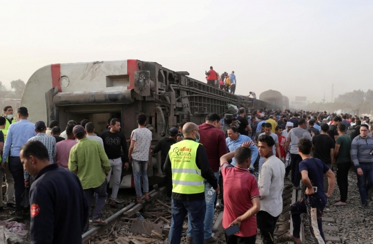 4 Gerbong Kereta Tergelincir di Mesir, 11 Tewas dan 97 Terluka