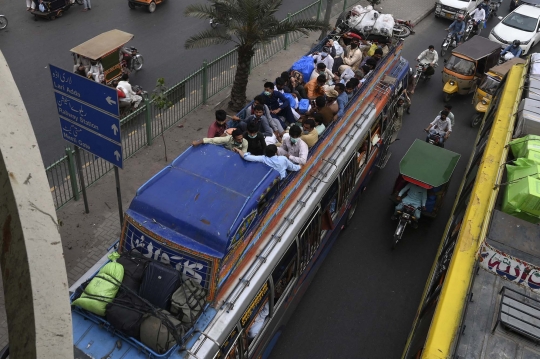 Suasana Mudik Lebaran di Pakistan