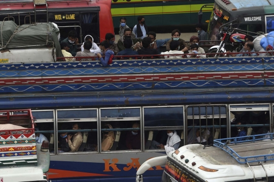 Suasana Mudik Lebaran di Pakistan