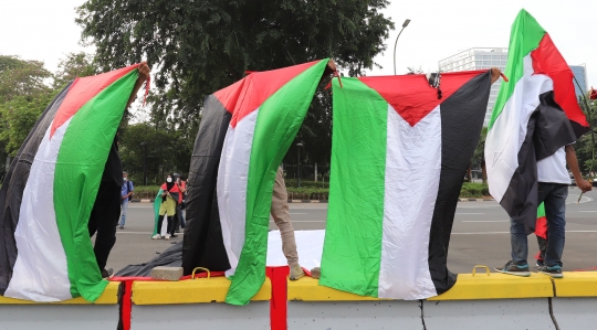 Aksi Solidaritas untuk Palestina di Kedubes AS