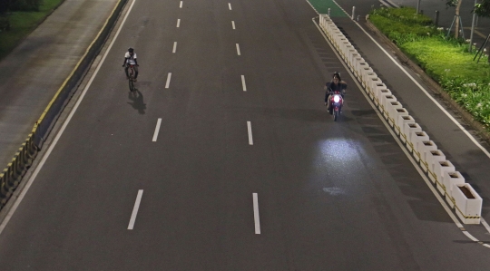 Crowd Free Night, Jalan Sudirman-Thamrin Lengang di Malam Takbiran