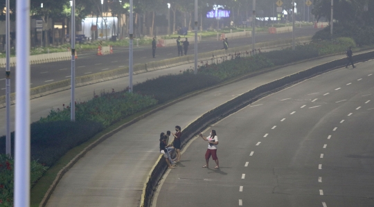 Crowd Free Night, Jalan Sudirman-Thamrin Lengang di Malam Takbiran