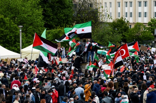 Demonstran di Sejumlah Negara Protes Penyerangan Israel ke Jalur Gaza