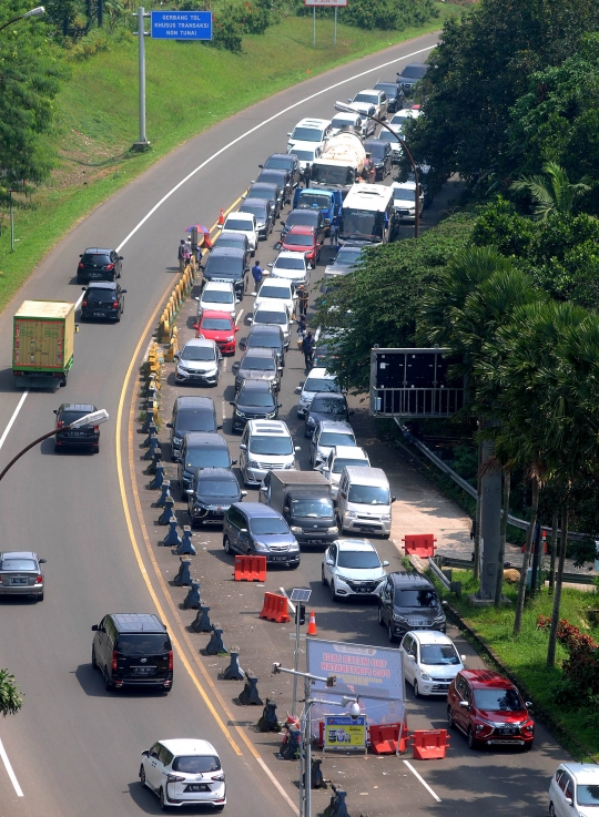 Libur Lebaran Usai, Kawasan Puncak Terpantau Masih Macet