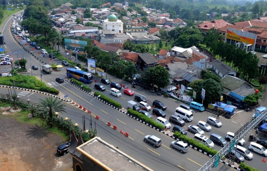 Libur Lebaran Usai, Kawasan Puncak Terpantau Masih Macet