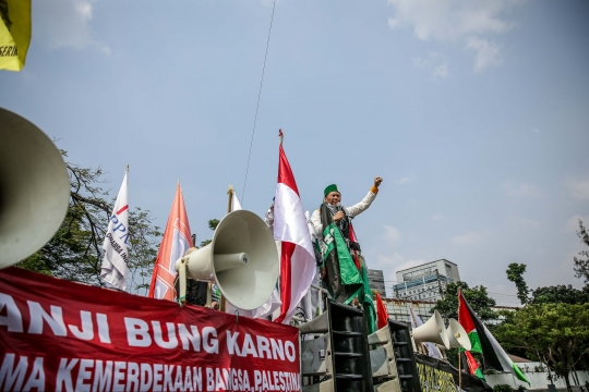 Aksi Bela Palestina di Kedubes AS