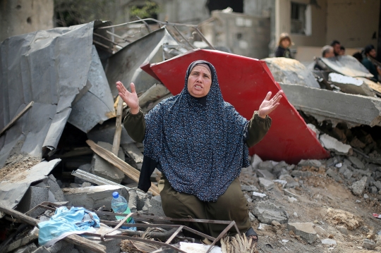 Duka Warga Gaza Rumahnya Hancur Akibat Gempuran Israel