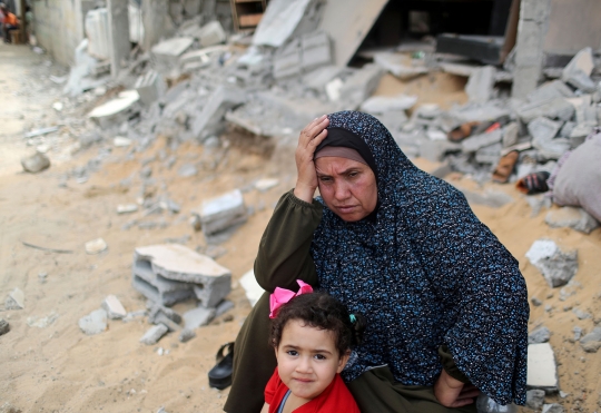 Duka Warga Gaza Rumahnya Hancur Akibat Gempuran Israel
