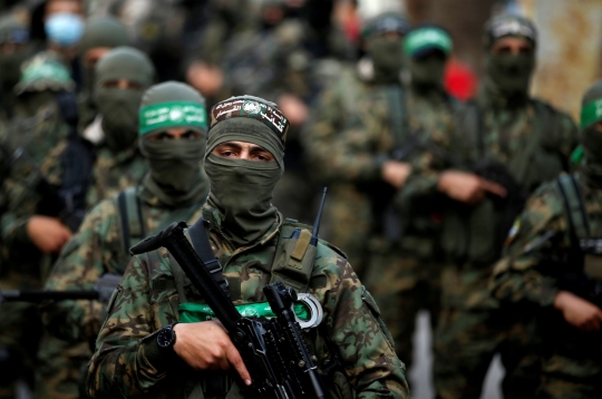 Pawai Militan Hamas Palestina Pasca Gencatan Senjata