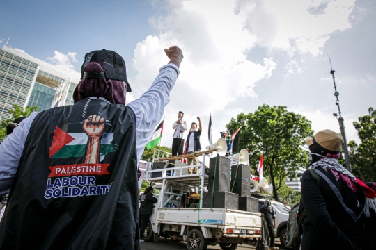 Massa Kembali Gelar Aksi Dukungan untuk Palestina