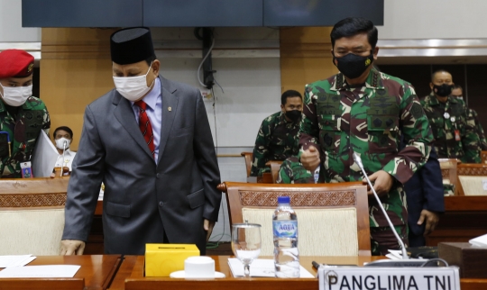 Menhan Prabowo dan Komisi I DPR Bahas Pembelian Alutsista Rp1.700 T