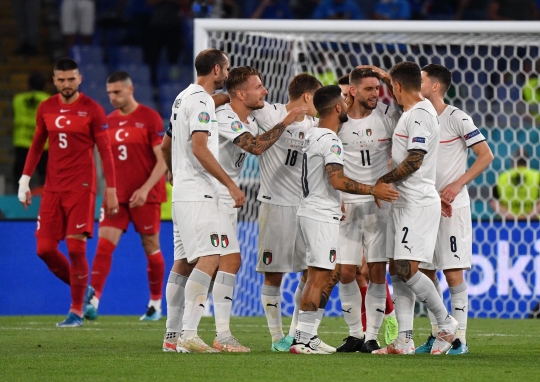Italia Bantai Turki 3-0 di Laga Pembuka Euro 2020