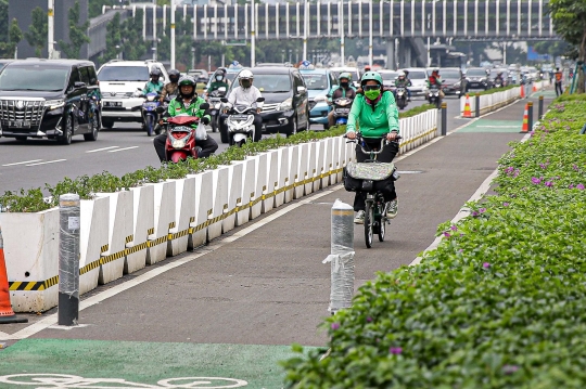 Jalur Sepeda Permanen Sudirman-Thamrin Akan Dibongkar
